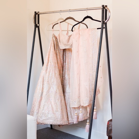 Seema Gurjal Dusty Peach Gota Patti Lehengha - Picture 6 of 11